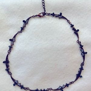 Faux sapphire necklace